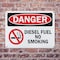 Signmission Diesel Fuel No Smoking with Graphic Danger Sign, Plastic, 10in W x 7in L, 2PK OS-2PACK-DS-P-710-L-19325 - alternate 2